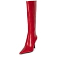 thumbnail image 2 of Jeffrey Campbell Darlings Red Stiletto Heel Pointed Toe Mid-Calf Fashion Boots (Red, 6.5), 2 of 4