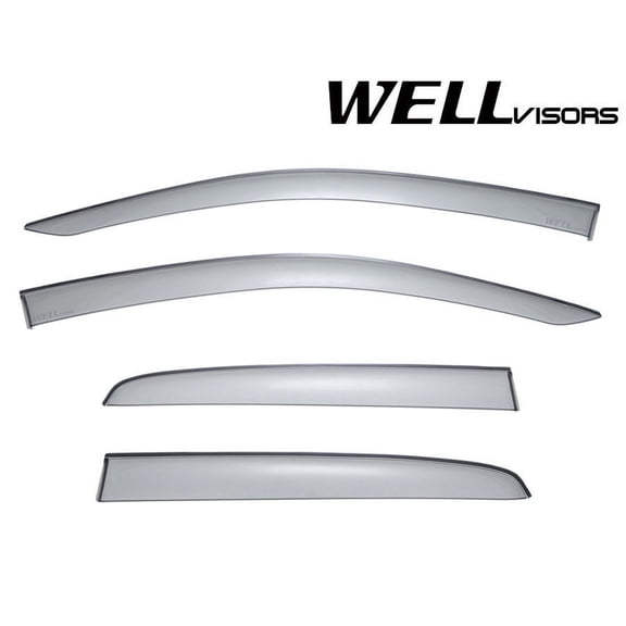 Wellvisors Side Window Visors Wind Deflectors Rain Guard Premiums Series for 2014 2015 2016 2017 2018 2019 2020 2021 2022 2023 2014 Mitsubishi Mirage Hatchback 3-847MI009