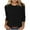 Womens Clothing Black, variant on Womens Fall Sweaters, 3/4 Sleeve Pullover for Women Fashion Loose Fit Solid Color Ribbed Crewneck Sweatshirts