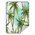 thumbnail image 1 of EREHome Beautiful floral summer pattern with palm trees Throw Blanket Fleece Blankets Plush Blanket 58x80 Inch, 1 of 1