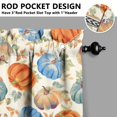 thumbnail image 3 of Fall Kitchen Curtains 36 Inch Short - 2 Panel Set, Autumn Harvest Print, Rod Pocket Window Treatment for Thanksgiving, Farmhouse, Cafe, Living Room - Machine Washable, 3 of 4