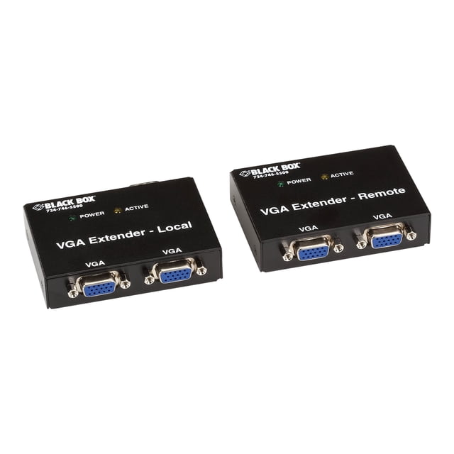 Black Box Vga Extender Kit, 2-port Local, 2-port Remote - 1 Input Device - 4 Output Device - 500 Ft