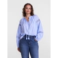 thumbnail image 2 of Scenario Women's and Women's Plus Smocked Neck Top with Lace Inserts, Sizes XS-4X, 2 of 6