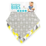 Primo Passi - 2Pk White Arrow/Yellow Triangle Bandana Bib