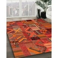 thumbnail image 2 of Ahgly Company Indoor Rectangle Contemporary Red Patchwork Area Rugs, 2' x 5', 2 of 6