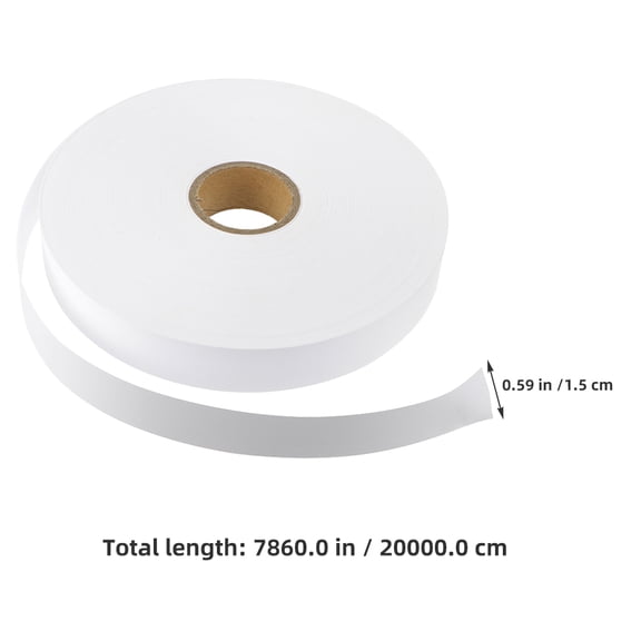 PENIKOKO Sew On Labels Roll White Nonwoven Fabric Iron-On Tags for Clothing, Uniforms, Crafts, and Home Use