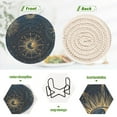 thumbnail image 2 of 6 Pcs Drink Coasters with Holder 3.94in Woven Coasters for Drinks Mysterious Celestial Pattern Coaster Set for Protection Table, 2 of 7