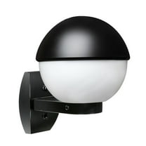 307855-WALL Besa Lighting Costaluz 3078 Series-One Light Outdoor Wall Sconce-8.75 Inches Wide by 12.25 Inches High-Black Finish-Opal Gloss Glass Color