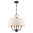 thumbnail image 3 of 49444-92 Livex Lighting Cartwright - 4 Light Pendant in Modern Farmhouse Style - 18 Inches wide by 18.75 Inches high-English Bronze Finish, 3 of 8