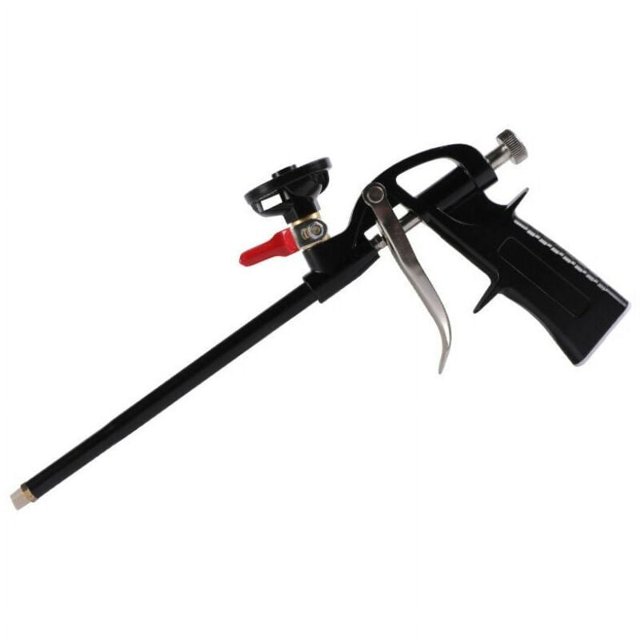Pistola de espuma en aerosol de aleación de aluminio, pistola dispensadora de espuma extendida con diseño desmontable para un fácil manejo y almacenamiento, adecuada para profesionales y proyectos de