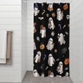 thumbnail image 2 of Costumed Ghost Halloween Pattern Shower Curtain 36"x72" ,Bathroom Decorative Shower Curtains Set with 12 Hooks,Modern Waterproof Washable Shower Curtain, 2 of 6
