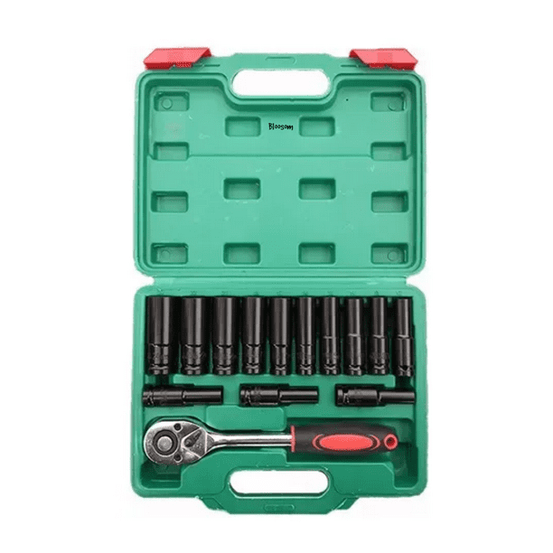 Juego De Herramientas Bloosom De 1/2 Llaves De Vaso Adaptador 14pcs Verde