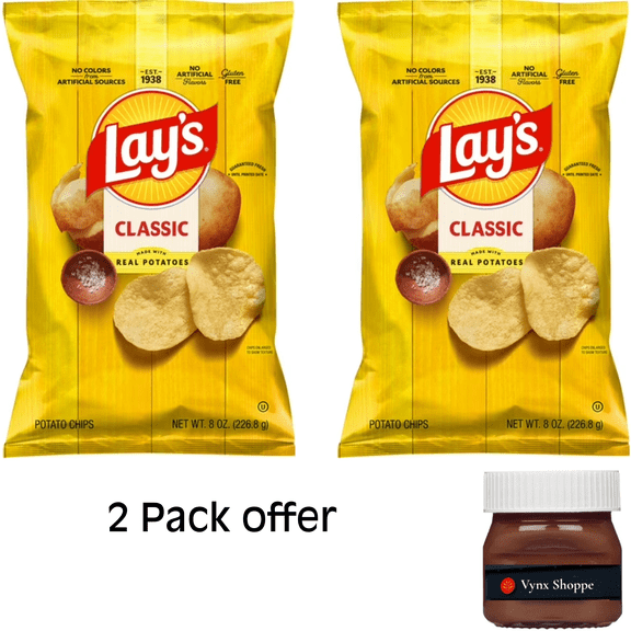 Lay's Classic Potato Chips, 8 oz, Plastic Bag