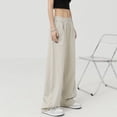 thumbnail image 4 of Pantalones deportivos de albaricoque para mujer, pantalones deportivos rectos y sueltos de otoño, pantalones de pierna ancha de marca de moda hip hop, pantalones de baile, 4 of 5