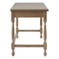 thumbnail image 4 of Laptop Desk with Center Glide Drawer, Writing Desk with Solid Wood Turned Legs, MDF with Solid Wood Veneer Top, Natural, 4 of 7