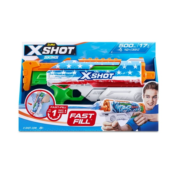 XSHOT Fast-Fill Skins USA Hyperload Water Blaster by ZURU
