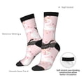 thumbnail image 4 of Vsdgher Swan And Flowers2 Crew Socks for Men & Women, Breathable Casual Athletic Ankle Socks, 4 of 6
