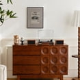 thumbnail image 2 of Udreamer Wireless Bluetooth Turntable, 3-Speed Vinyl Record Player with Dual-Split Speakers, Wood Finish & Clear Dust Cover,Lights Logo, 2 of 14