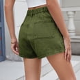 thumbnail image 6 of ClodeEU Women's High Waisted Cargo Jeans ,Casual Denim Pants with Pockets Army Green,Womens Plus XL, 6 of 6
