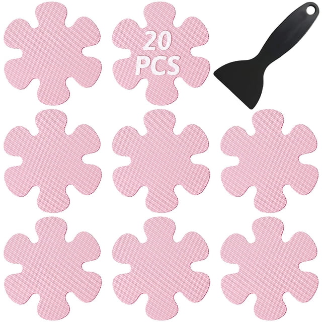 Bathtub Stickers Non-Slip, Safety Shower Treads Adhesive Appliques with Premium Scrape (Gray)