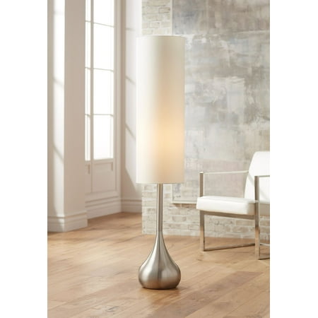 Possini Euro Design Mid Century Modern Floor Lamp Brushed
