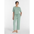 thumbnail image 3 of Joyspun Women's French Terry Knit Sleep Top with Short Sleeves, Sizes XS-3X, 3 of 6