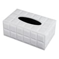 thumbnail image 1 of Modern Leather Desktop Tissue Cover Organizer Decorative Holder For Living Room And Desk Stylish Home Accessory, 1 of 5