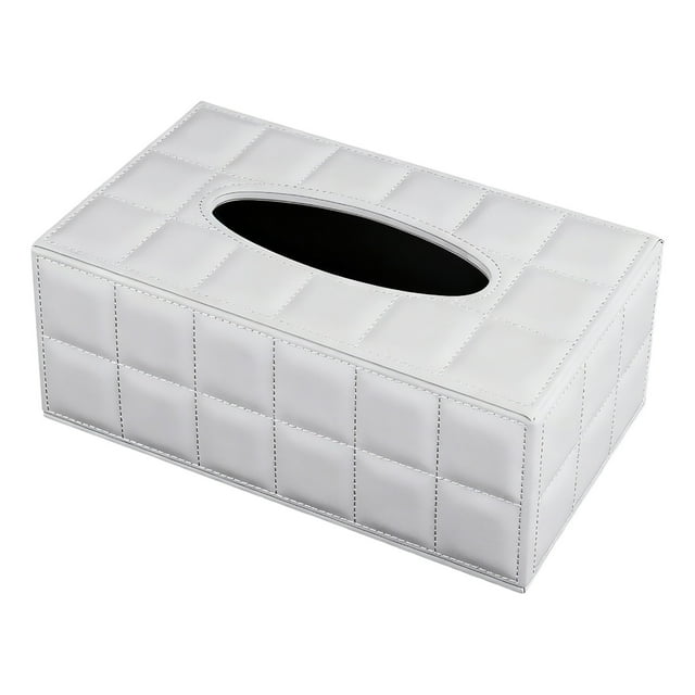 Modern Leather Desktop Tissue Cover Organizer Decorative Holder For Living Room And Desk Stylish Home Accessory