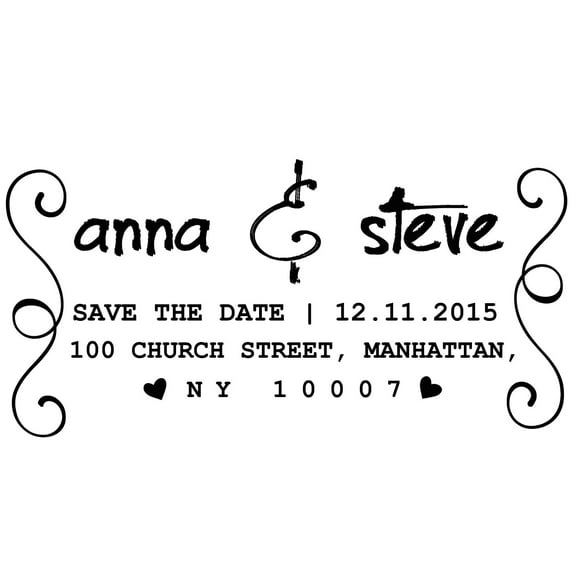 Custom Return Address Stamp Self Inking Rubber Stamp Save The Date Wedding Invitation Colop Stamper