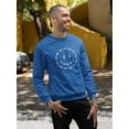thumbnail image 2 of Smiling Barb Wire Face Sweatshirt Men -Image by Shutterstock, Male Large, 2 of 4