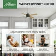 thumbnail image 6 of Hunter 52 inch Indoor Ceiling Fan with LED Light and Pull Chain - Standard Mount Ceiling Fan, 4 Blades, For Bedroom, Living Room, or Kitchen, Quiet - Loki 54152, Noble Bronze, 6 of 15
