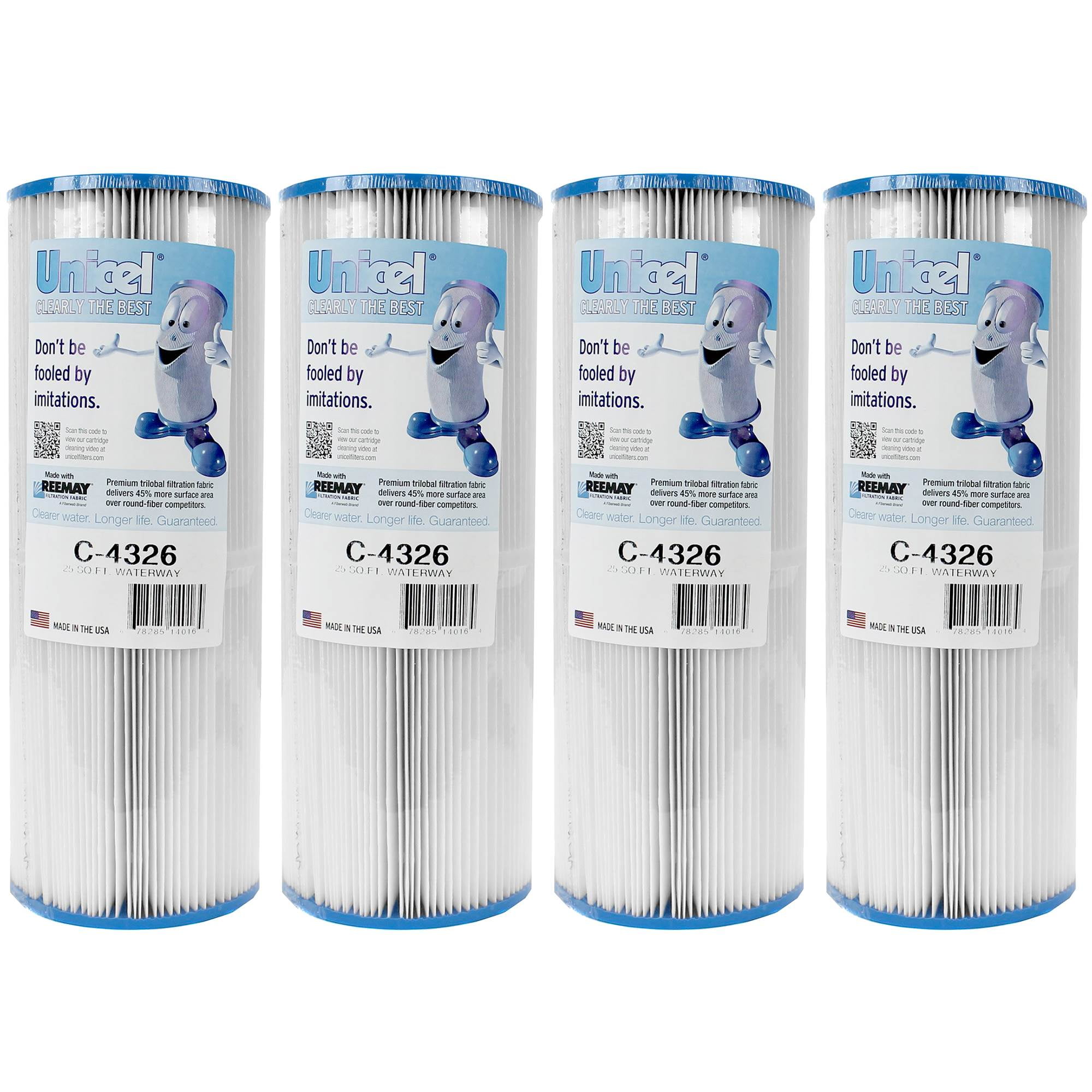 Unicel Rainbow Waterway Pool Spa Filter Replacement Cartridge C4326 (4
