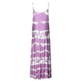 thumbnail image 4 of ERTUTUYI Women's Summer Spaghetti Straps Striped Printed Casual Long Maxi Dress Purple M, 4 of 7
