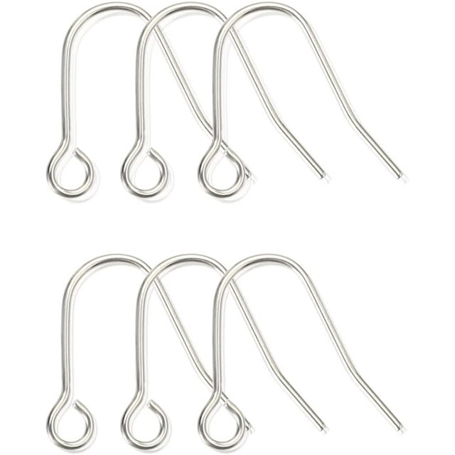 6pcs 20G Small Pure Titanium Earring Fish Hooks DIY Earrings Findings for Jewelry Making, Hypoallergenic Earring Hooks Making Kit for Women Girls Men Sensitive Ears