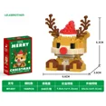 thumbnail image 5 of Juego de bloques de construcción de Reno y Papá Noel para niños, juguete de ladrillos para montar, decoración de mesa, regalo de Navidad, 5 of 5