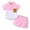 Pink, variant on SXcggal One Boys' Blend Short Sleeve Shirt Set Casual Summer Two Piece Outfit With Collar & Solid Color Colors Cute Cozy Lightweight Children Clothing Set