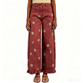 thumbnail image 3 of Barrel Jeans Women 2026 Floral Print Wide Leg Jeans Lightweight Patchwork Baggy Boyfriend Denim Pants Streetwear, 3 of 8