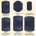 thumbnail image 3 of Wilton Diamond-Infused Non-Stick Bakeware Set 7-Piece Navy Color Baking Pan Set Cake, Muffin, & Bread Pans, 3 of 17