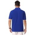 thumbnail image 4 of Zfeel Luxe Touch Polos for Men, 100% Cotton Short Sleeve Collared Polo Shirt, Sport Royal, S, 4 of 5