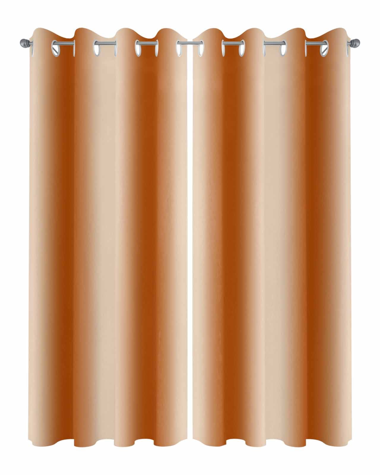 Outdoor Curtains for Patio, Burnt Orange Ombre Waterproof Blackout Outside Curtain for Porch/Pergola/Gazebo, Modern Abstract Art Thermal Insulated Drapes for Cabana, 2 Panels, 54 x 95 Inch