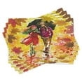 thumbnail image 1 of Ambesonne Fall Place Mats Set of 4, Couple at Autumn Alley, Standard Size, Multicolor, 1 of 6