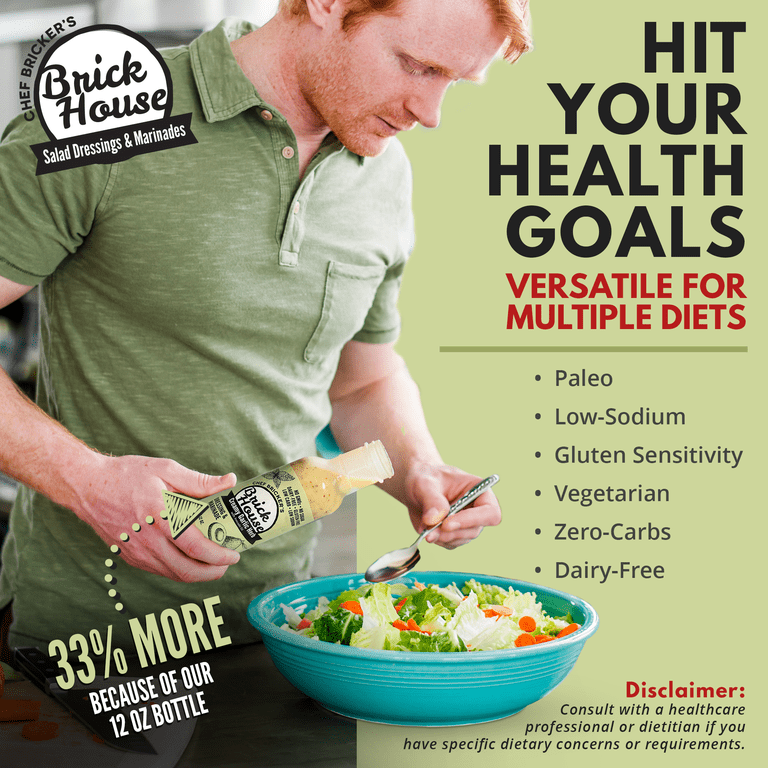 Brick House Creamy Garlic Herb Dressing & Marinade, Keto, Low Sodium, Gluten & Dairy Free - Walmart.com Brick House Creamy Garlic Herb Dressing & Marinade, Keto, Low Sodium, Gluten & Dairy Free - Walmart.com