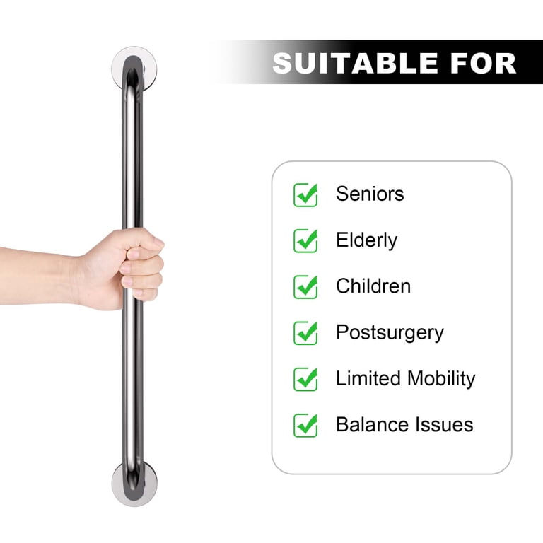 Zerodeko Shower Handle & Toilet Grab Bar – Bathroom Safety Rail For Elderly & Seniors