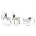 thumbnail image 3 of Pemberly Row Mesh Metal Reindeer & Sleigh Christmas Decoration - Gold, 3 of 7