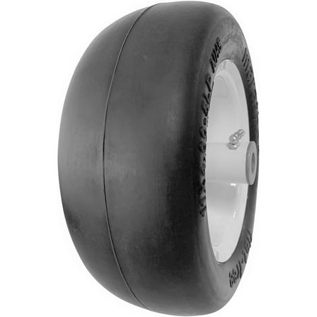 Marathon 11x4.00-5" Flat Free Lawnmower Tire on Wheel, 5" Centered Hub, 3/4" Bushings