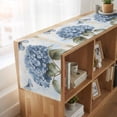 thumbnail image 6 of Blue Hydrangea Retro 36 Inch Table Runner, VintageBotanical Floral Blossom Farmhouse Dresser Scarf Cotton & Linen Tablerunner for Dining/Kitchen Island/Holiday Party Décor Small 13" x 36", 6 of 9