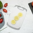 thumbnail image 6 of GPED 3-Piece Plastic Cutting Board Set, Durable Cutting Boards for Kitchen with Non Slip Handles and Juice Groove, Ideal Chopping for Meat, Vegetables and Fruits, Ideal Kitchen Gifts, Gray, 6 of 7
