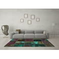 thumbnail image 3 of Ahgly Company Indoor Rectangle Oriental Light Blue Modern Area Rugs, 5' x 7', 3 of 4