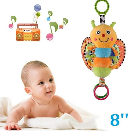 Soft Butterfly Rattle Baby Musical Toys Suitable for Newborn Giraffe Crib Toys Early Educational Toys