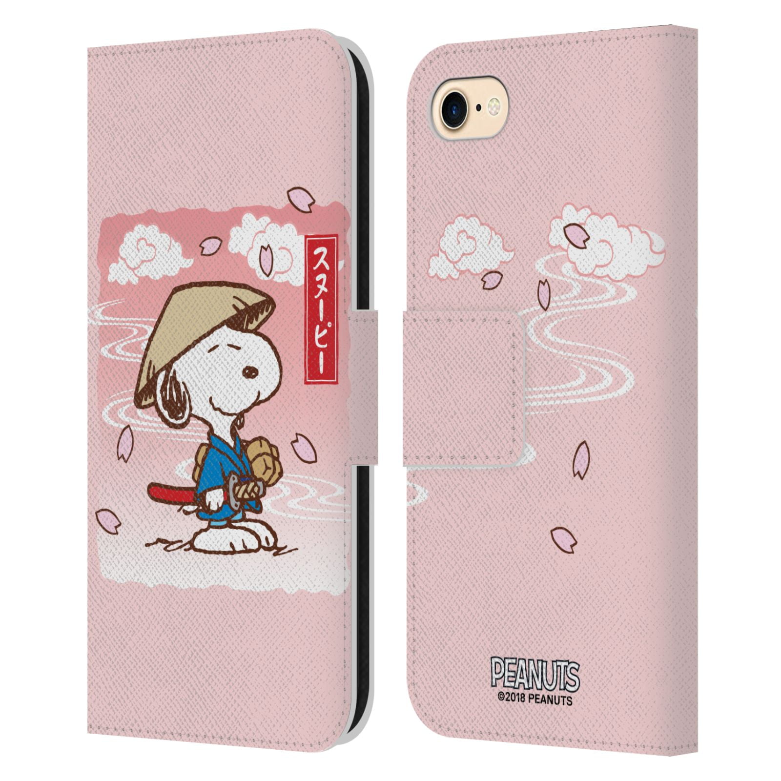 Head Case Designs Officially Licensed Peanuts Oriental Snoopy Samurai Leather Book Wallet Case Cover Compatible With Apple Iphone 7 8 Iphone Se Walmart Com